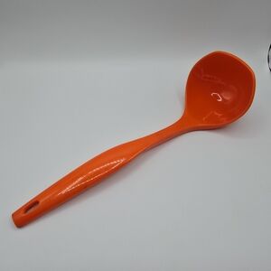 Vintage Fesco 4071 Orange Hard Plastic Ladle 11" Soup, Sauce Serving Spoon